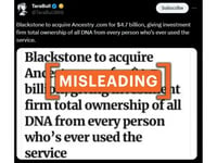 Blackstone acquired Ancestry.com in 2020, not 2024
