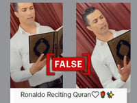 This is not footballer Cristiano Ronaldo reading the Quran
