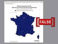 No, this map doesn't show the results of the French parliamentary elections