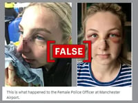 Old images of injured police officer incorrectly linked to Manchester Airport incident