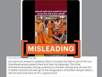 No, Narendra Modi didn't 'snub' Hindu monk at Ambani wedding over his Ram Temple criticism