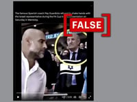 Video doesn't show Pep Guardiola ignoring an 'Israeli representative' at a match