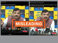 AAP leader Sanjay Singh's clipped video shared to claim he goofed up math calculation