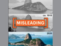 Images of Brazil’s Sugarloaf Mountain do not prove sea levels aren’t rising