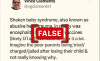 No, vaccines don't cause shaken baby syndrome
