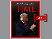 Fabricated image shared to claim TIME magazine declared Trump ‘Man of the Ear’