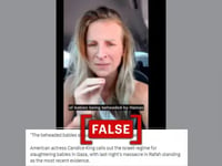 No, video doesn't show U.S. actor Candice King condemning recent events in Rafah