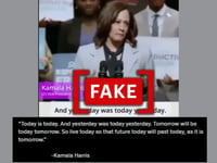 Deepfake video of Kamala Harris shared to claim she delivered incoherent speech