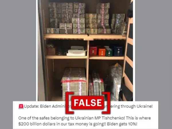 Old California cannabis dispensary photo falsely shared as Ukrainian MP Tyshchenko’s safe