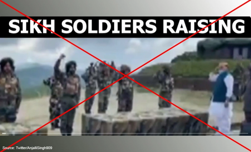 False: Over 12 Sikh Soldiers face court martial for raising 'Khalistan Zindabad' slogans during Rajnath Singh's 2020 visit to the LoC.