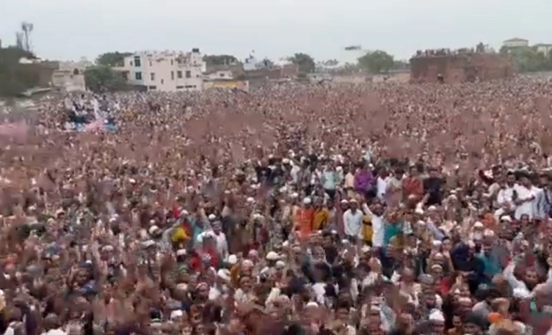 Misleading: A video shows Muslims holding a massive rally in Bareilly, India, demanding Nupur Sharma's arrest over her remarks against Prophet Muhammad.