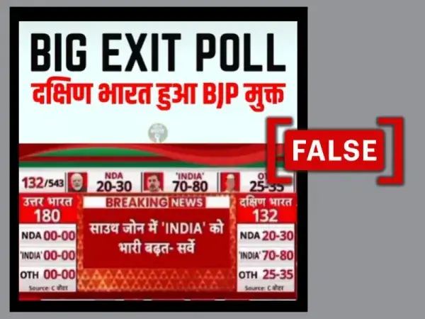ABP News pre-poll opinion survey from December 2023 shared as ‘exit poll’ for 2024 Indian elections