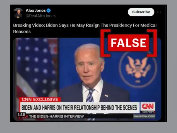 Old video of U.S. President Biden shared to claim he 'may resign due to medical reasons'