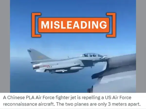 Video does not show Chinese fighter jet intercepting a U.S. Air Force aircraft