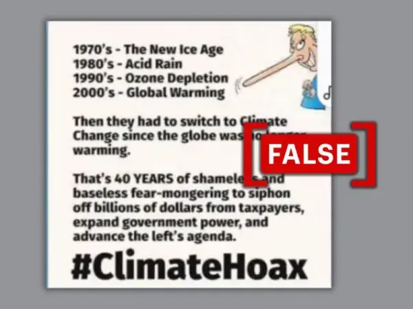 Viral post incorrectly declares various environment-related issues as hoaxes