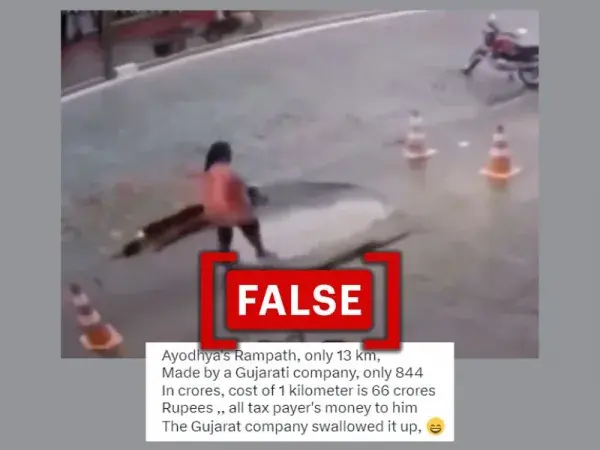 Viral video of woman falling into sinkhole on ‘Indian road’ is actually from Brazil