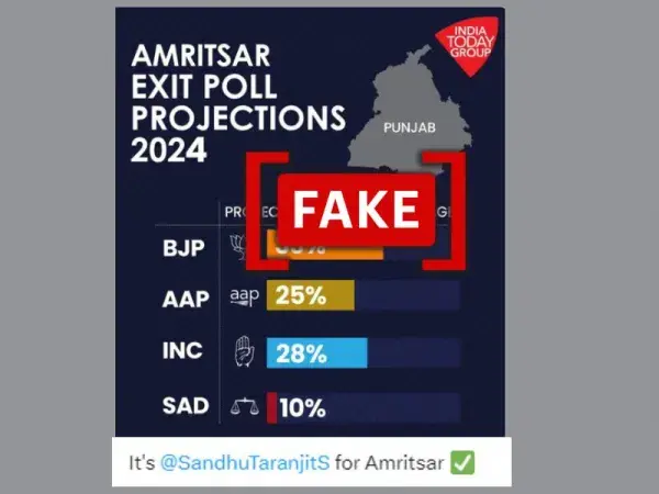 Viral Amritsar ‘exit poll’ graphic attributed to India Today is fake