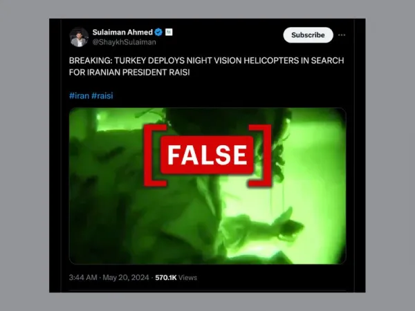 Old U.S. helicopter training video shared as Turkish search operation for Iran President Raisi
