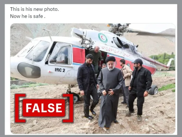 2022 image shared as Iranian President Ebrahim Raisi 'surviving' helicopter crash