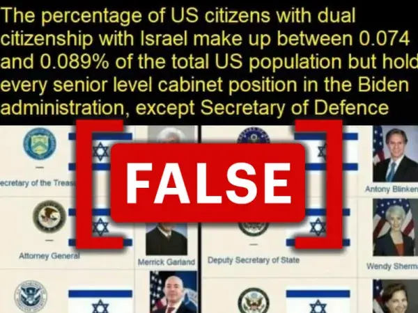 No, U.S. citizens with dual Israeli nationality do not hold all senior-level cabinet positions in the Biden administration