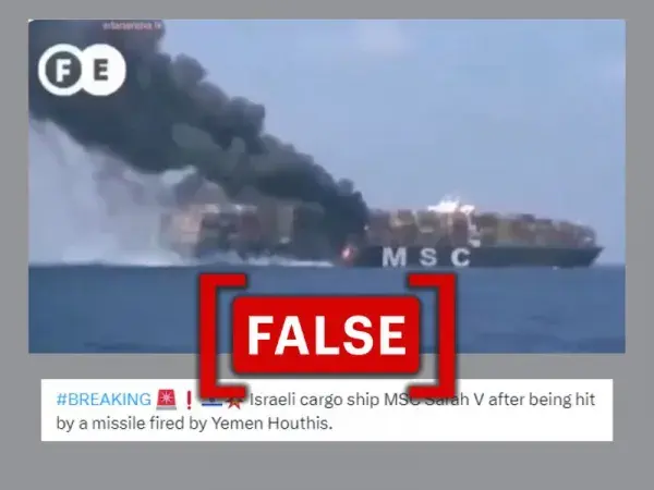 Old video shared as recent Houthi attack on Israeli ship