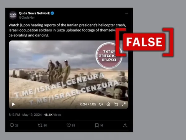 Old video shared as 'Israeli soldiers celebrating' Iranian President Ebrahim Raisi's chopper crash