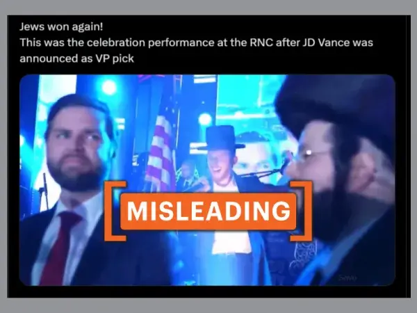 No, video does not show Jewish singer performing at RNC celebration for J.D. Vance