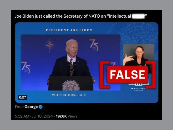 No, Joe Biden did not use offensive language to refer to NATO secretary general