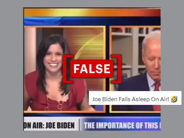 Edited video shared to claim U.S. President Joe Biden was asleep on live TV