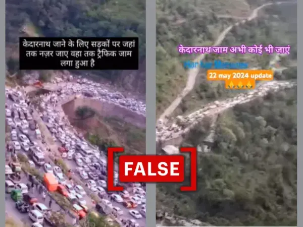 2021 video of a traffic jam in Pakistan shared as recent footage from Kedarnath