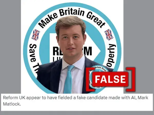 Reform UK candidate Mark Matlock is a real person, not 'AI-generated'