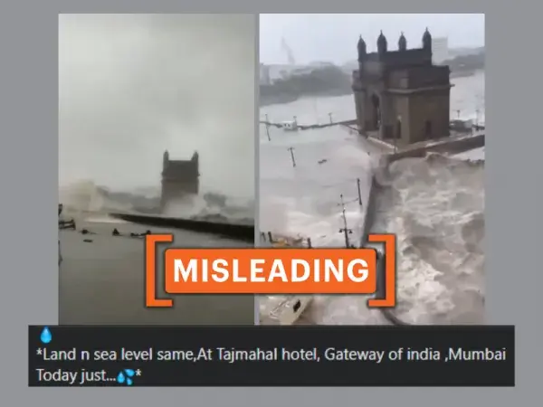 Old videos shared as recent flooding at Mumbai’s Gateway of India