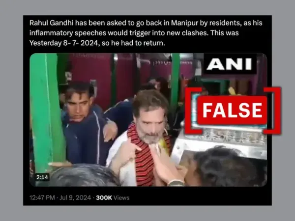 Old video from Assam shared as ‘Go back Rahul Gandhi’ slogans raised in Manipur