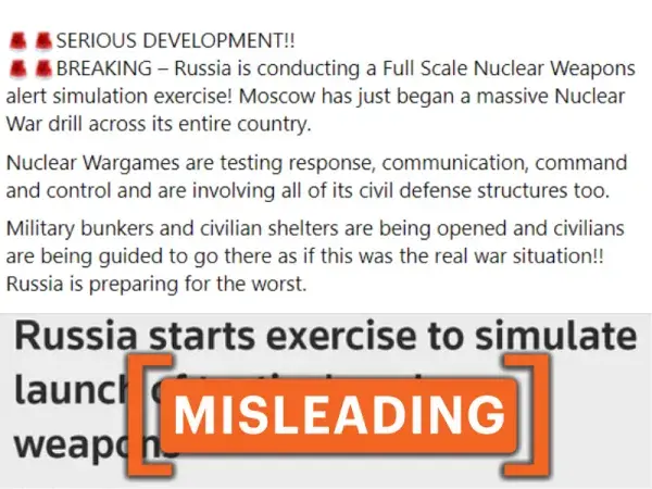 Russia is not opening military bunkers and civilian shelters amid nuclear weapons exercise