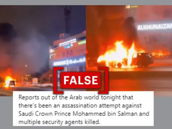Footage from road accident in Riyadh falsely shared as assassination attempt on Saudi Crown Prince