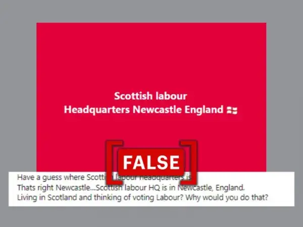 No, the Scottish Labour Party is not headquartered in England