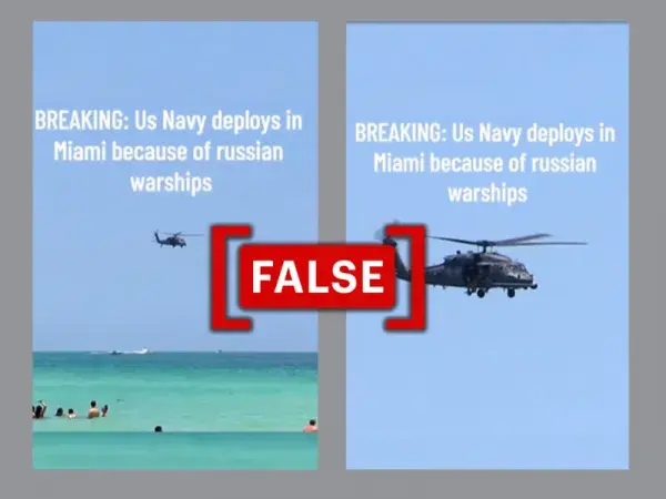 No, video does not show U.S. Navy deployed in Miami in response to Russian warships