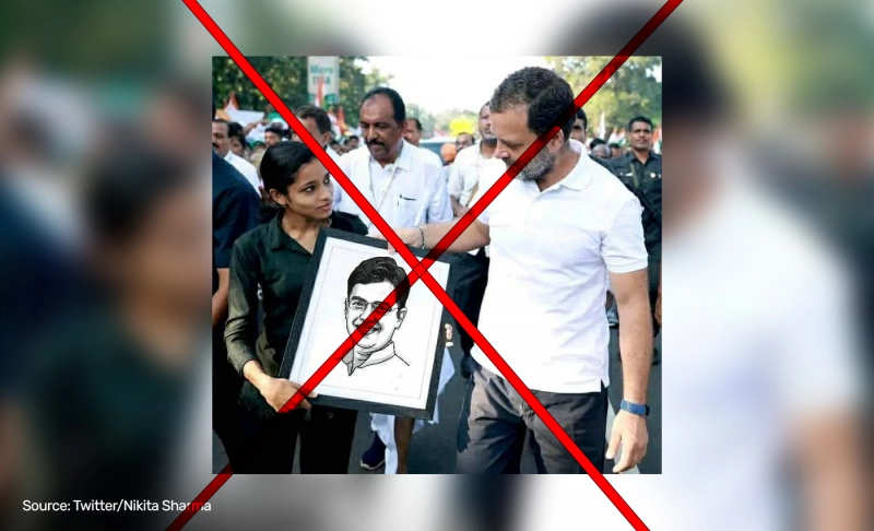 False: Sachin Pilot's sketch was presented to Rahul Gandhi during the Bharat Jodo Yatra in Kerala.