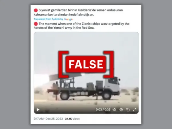 No, the video does not show the Yemeni army targeting Israeli vessels in the Red Sea