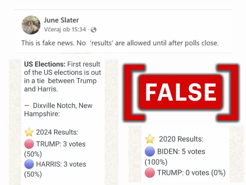 Early election results out of Dixville Notch, New Hampshire, are not 'fake news'