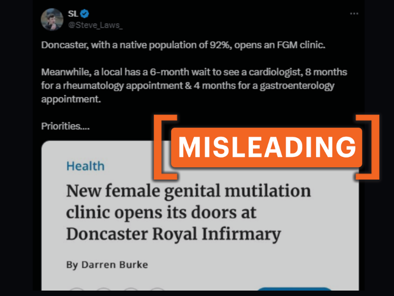 FGM clinic in Doncaster, U.K., will not perform female genital mutilation