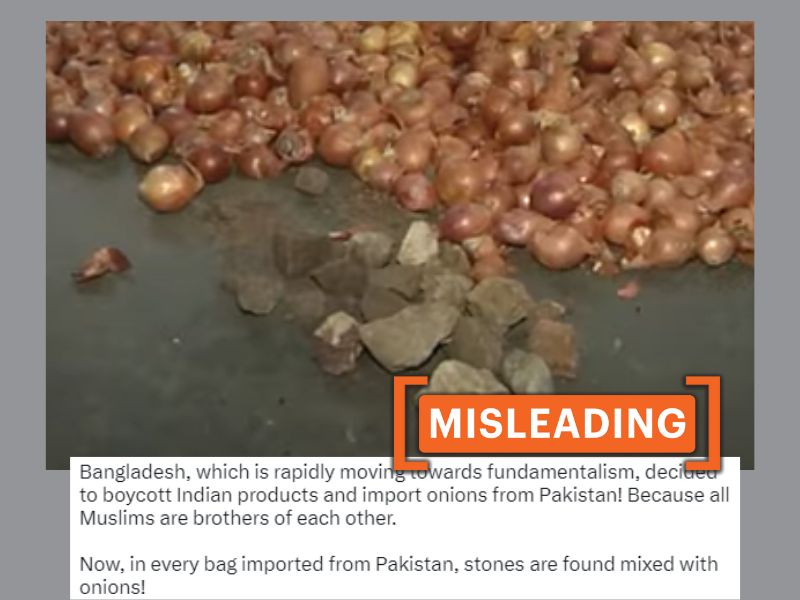 Old video shared as stones found in onions imported from Pakistan to Bangladesh