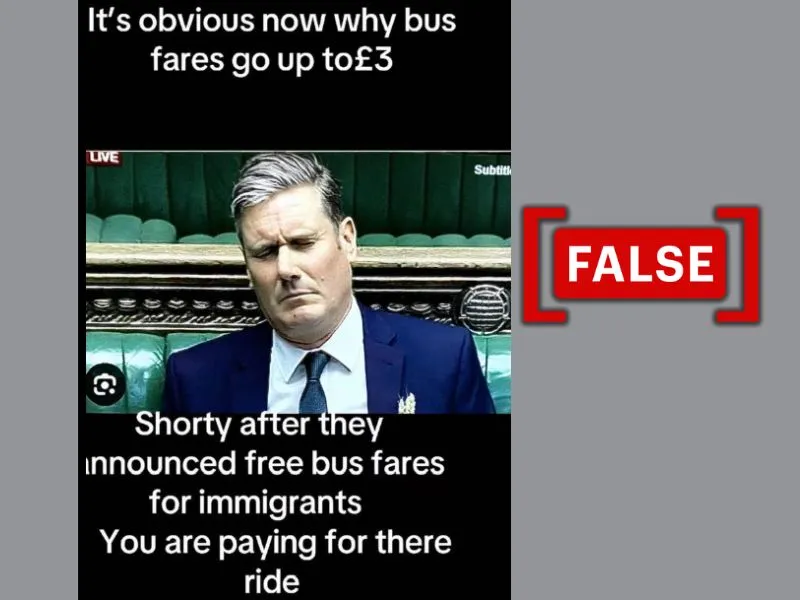 No, U.K. government has not announced 'free bus fares for immigrants'