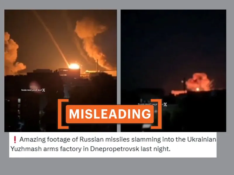 Old video passed off as recent Russian 'ballistic missile strike' on Ukraine