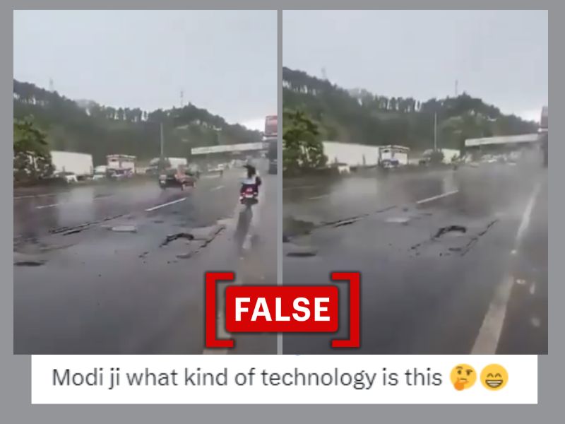 Video from Guatemala falsely shared as 'rain-damaged road' in India