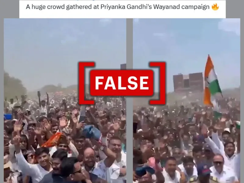 Old video passed off as Priyanka Gandhi’s recent rally in Wayanad