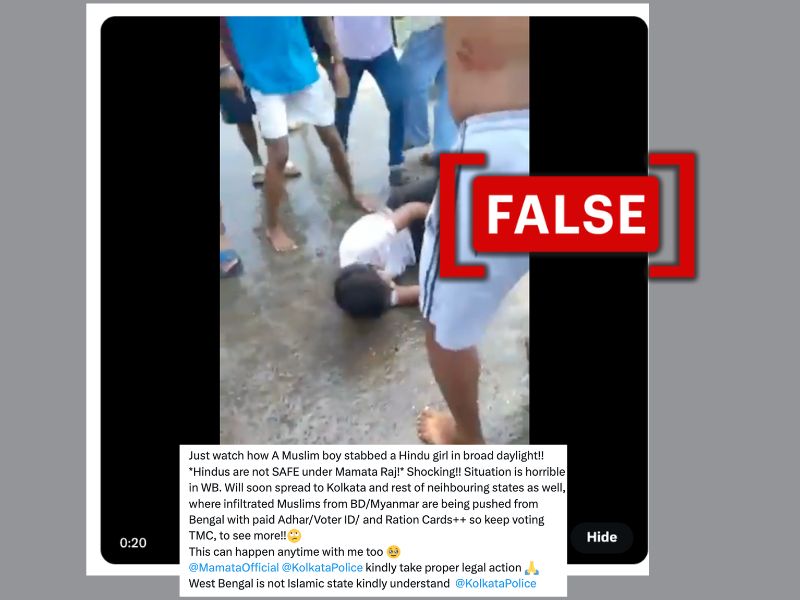 Video of stabbing incident from Kolkata shared with false communal angle