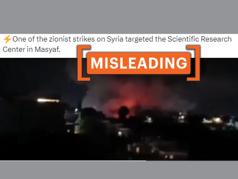 Video doesn’t show Israel attacking a scientific research center in Syria