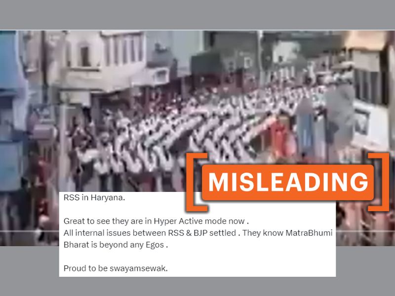 Old video from Kerala shared as RSS rally in poll-bound Haryana