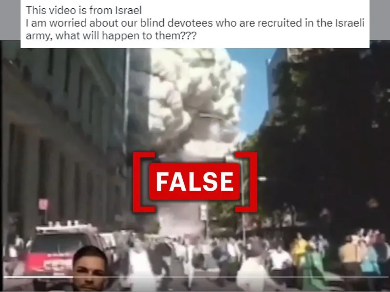 Does video show scenes in Israel after a missile attack? No, it’s from 9/11